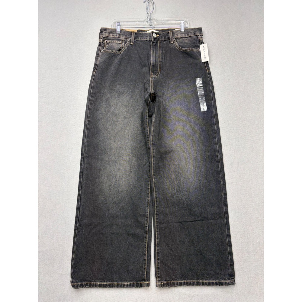 PacSun Blake Extreme Baggy Jeans Mens 34x30 Black Y2K Oversize Leg New With Tags